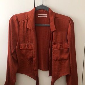 Urban outfitters button up orange top